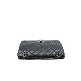 thumbnail 2.55 Reissue Black Aged Calfskin 225 Double Flap Bag Ruthenium Hardware Seri 13