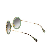 thumbnail Green And Gold SMU 50Q Round Sunglasses - L'UXE LINK