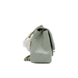 thumbnail Mini Square Flap Bag Lambskin Grey Green Ghw - L'UXE LINK