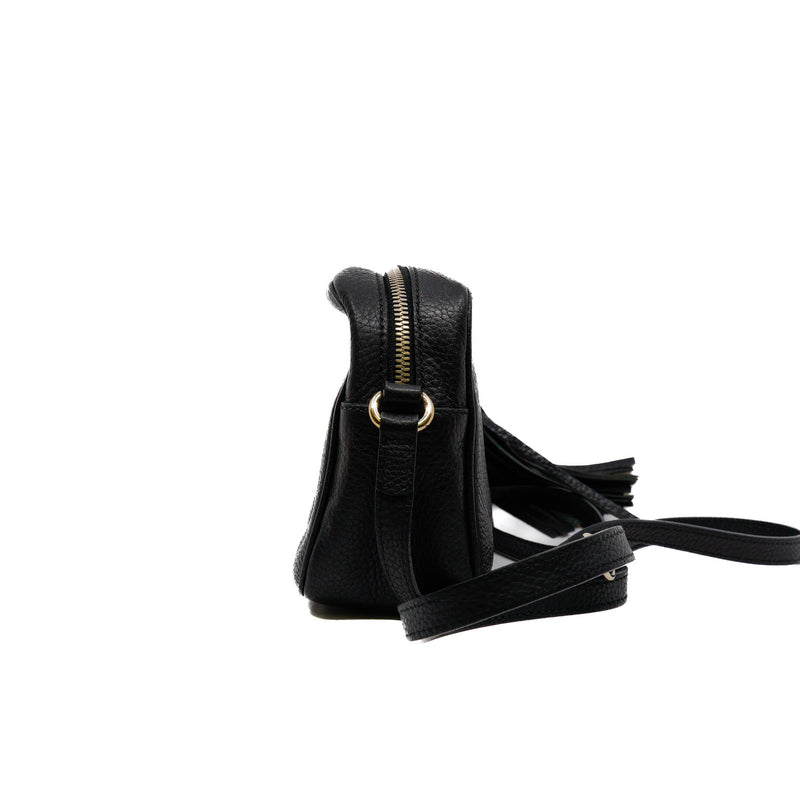 Soho Disco Small Black Calfskin Crossbody Bag