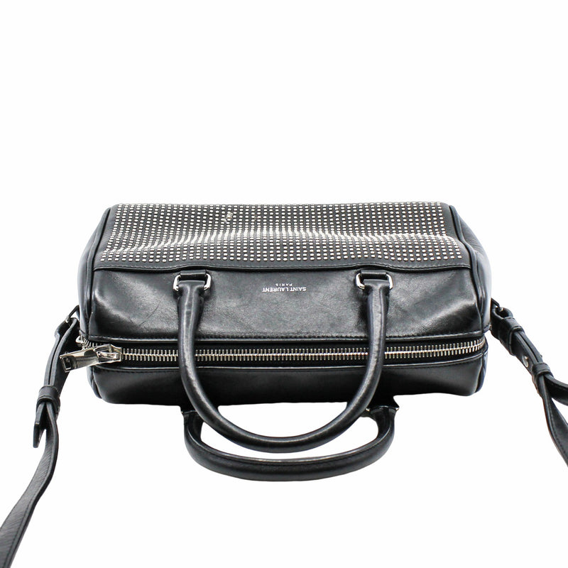 Classic Baby Duffel Bag  Leather  Black phw - L'UXE LINK