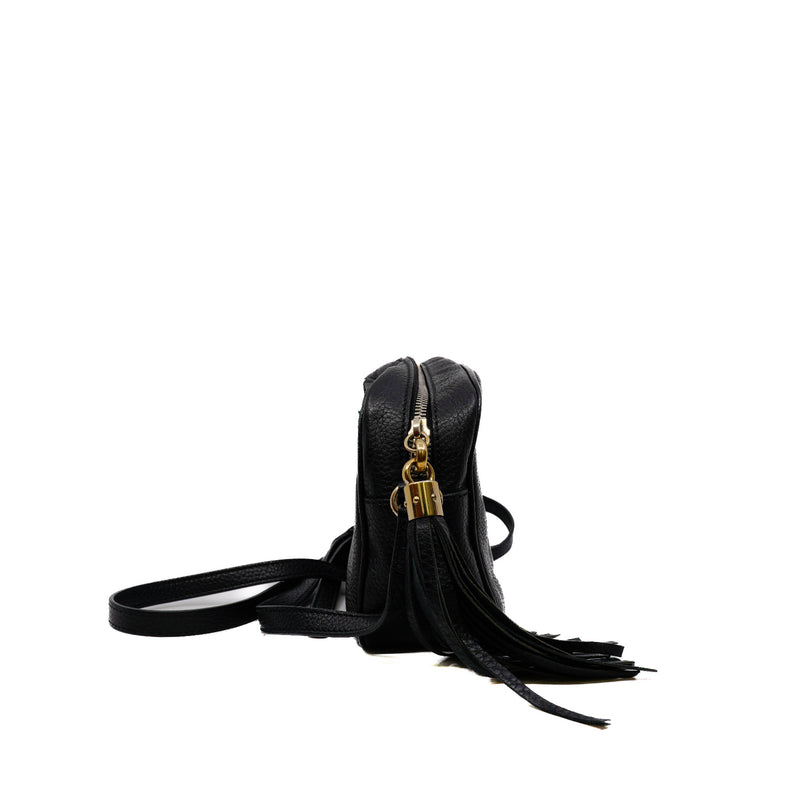 Soho Disco Small Black Calfskin Crossbody Bag