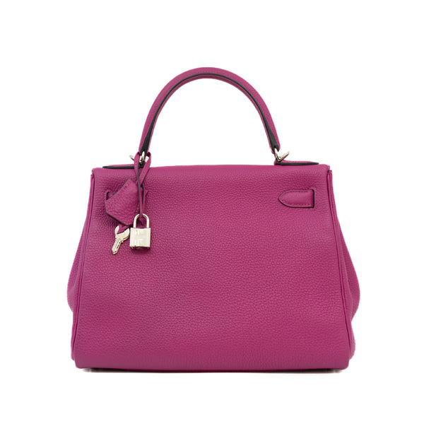 Kelly 28 Togo Leather In Hot Pink PHW A Stamp