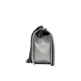 thumbnail Old Medium Leboy In Silver Quilted Lambskin Leather Flap Bag PHW Seri 20 - L'UXE LINK