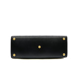 thumbnail padlock top handle bag in double G leather black ghw - L'UXE LINK