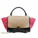 thumbnail Trapeze Bag Small Leather Brown pink black GHW - L'UXE LINK