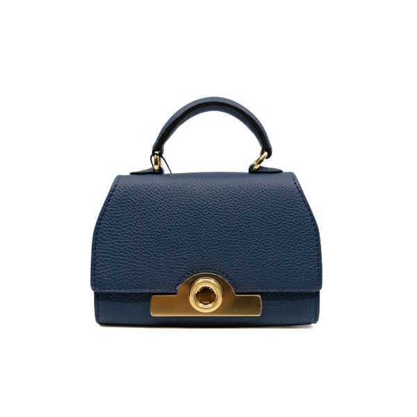 Moynat Réjane Nano Bag Calfskin Navy Ghw with Strap