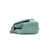 thumbnail 22C Medium Flap Bag With Enamel Chain In Calfskin Mint Green PHW Seri 29