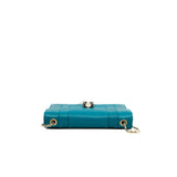 thumbnail Small Serpenti Forever In Blue Calf Leather Crossbody Bag GHW With Mirror - L'UXE LINK