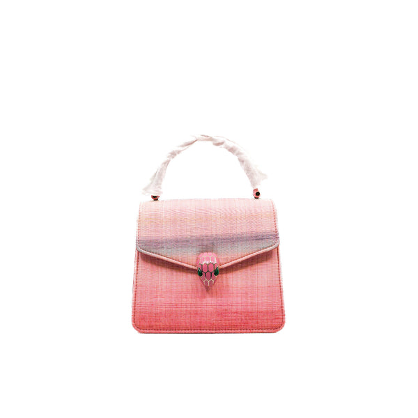 Serpenti Forever Fukumi Shimura Limited Edition Flamingo Top Handle Handbag GHW - L'UXE LINK