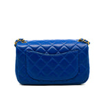 thumbnail Mini Rectangular In Blue Lambskin Quilted Pearl Crush Flap Bag GHW Seri 30 - L'UXE LINK