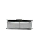 thumbnail Old Medium Leboy In Silver Quilted Lambskin Leather Flap Bag PHW Seri 20 - L'UXE LINK