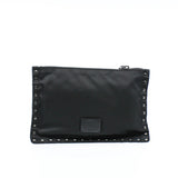 thumbnail Black Rockstud Studded Nylon Zip Pouch - L'UXE LINK