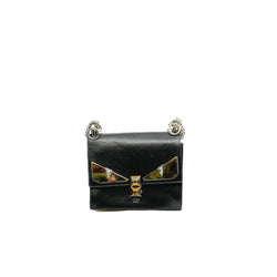 Small Monster Kan I Black Calfskin Shoulder Bag PHW - L'UXE LINK