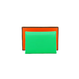 thumbnail Calvi Duo Compact Card Holder Epsom Leather In Vert Comics - L'UXE LINK