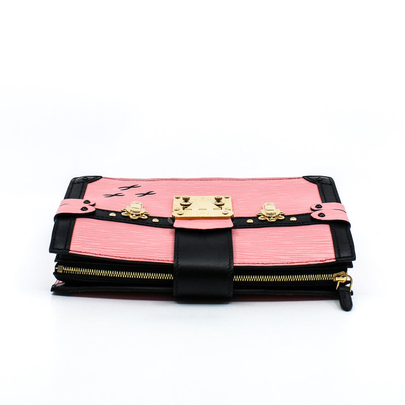 Trunk Clutch Pink Epi Leather Rose Ballerine GHW - L'UXE LINK