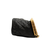 thumbnail Kiss Lock In Black Lambskin Leather Clasp Bag GHW Seri 30 - L'UXE LINK