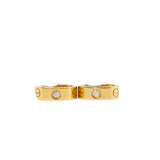 thumbnail Love Earrings With 2 Diamonds In 18K Yellow Gold - L'UXE LINK