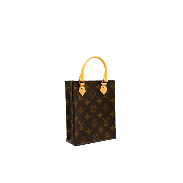 Petit Sac Plat Monogram Canvas GHW With Strap - L'UXE LINK