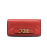 thumbnail J’Adior Croisiere In Red Calfskin Leather Chain Wallet GHW - L'UXE LINK