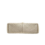 thumbnail Jumbo Classic In Gold Quilted Perforated Lambskin Double Flap Bag GHW Seri 20 - L'UXE LINK