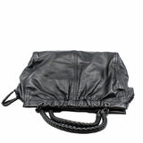 thumbnail RUCHED TOTE BAG leather black - L'UXE LINK