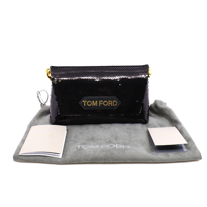 tomford glittle shoulder bag in black ghw