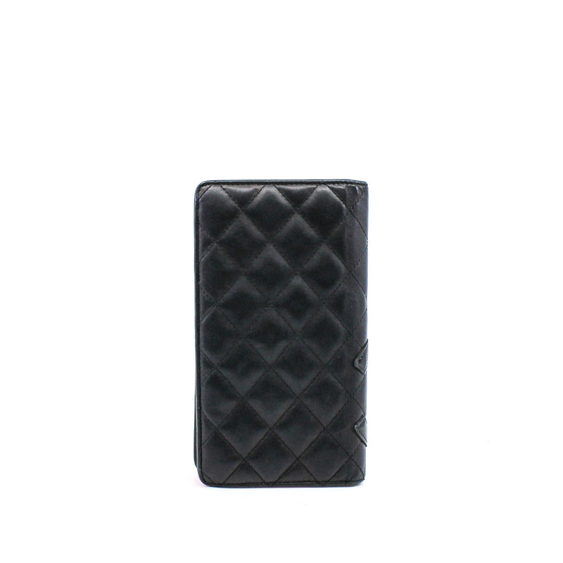 Black Quilted Leather Cambon Ligne Bifold Wallet - L'UXE LINK