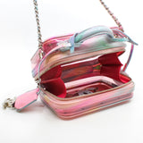 thumbnail Small Filigree PVC And Patent Leather In Pink Vanity Bag PHW Seri 29