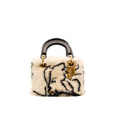 thumbnail Mini Lady Dior White/Black Mink Fur Handbag GHW - L'UXE LINK