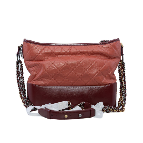 gabrielle medium in lambskin pumkin/red seri25 - L'UXE LINK