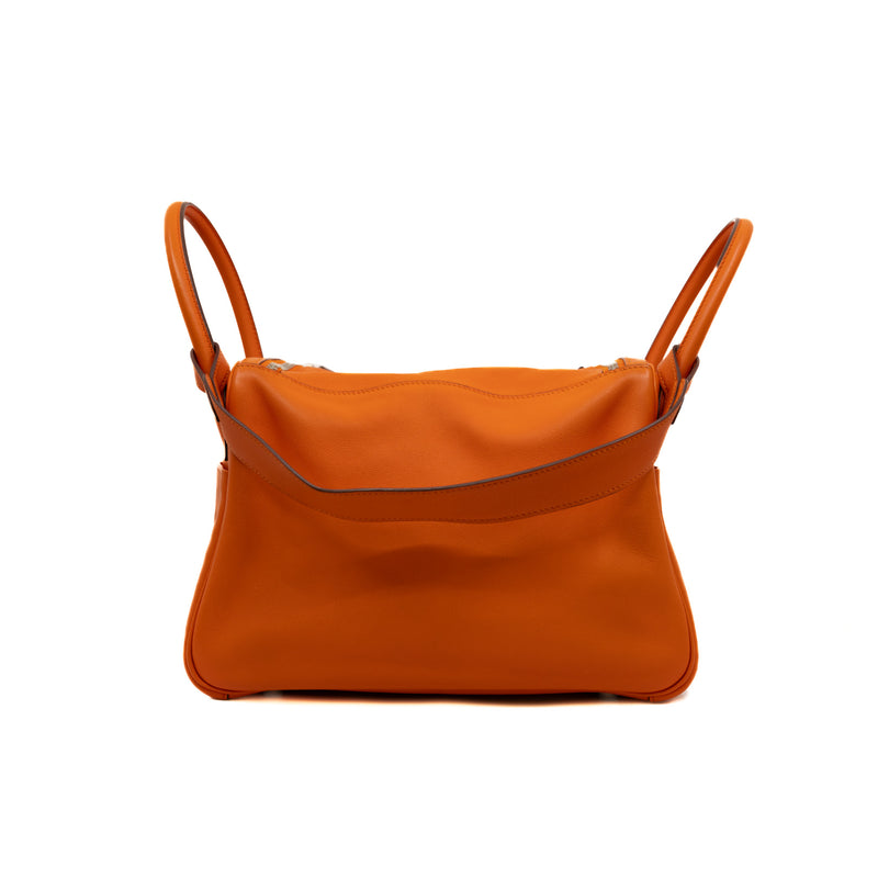 Lindy 30 Swift Leather In Orange PHW R Stamp - L'UXE LINK