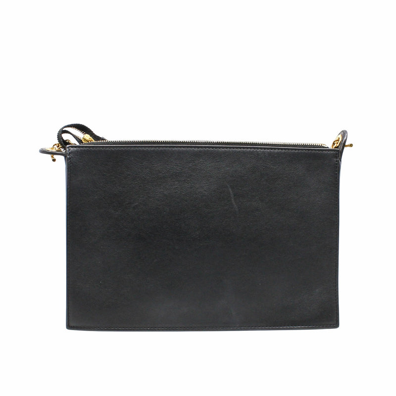 Tri Color Leather  Pocket Chain Shoulder Bag GHW