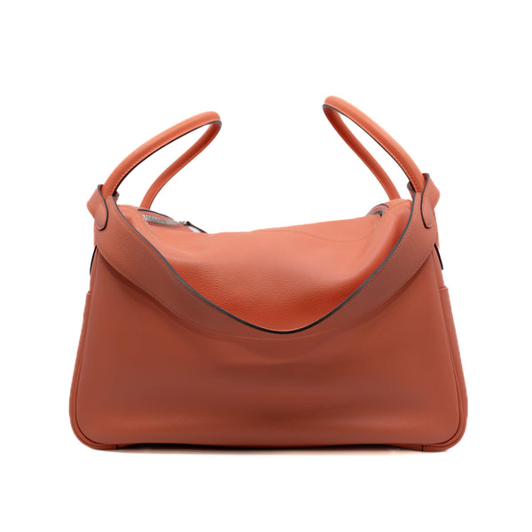 Lindy 34 Evercolor Leather Crevette PHW T Stamp - L'UXE LINK