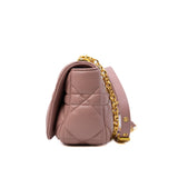 thumbnail Small Caro In Nude Pink Cannage Lambskin Bag GHW - L'UXE LINK