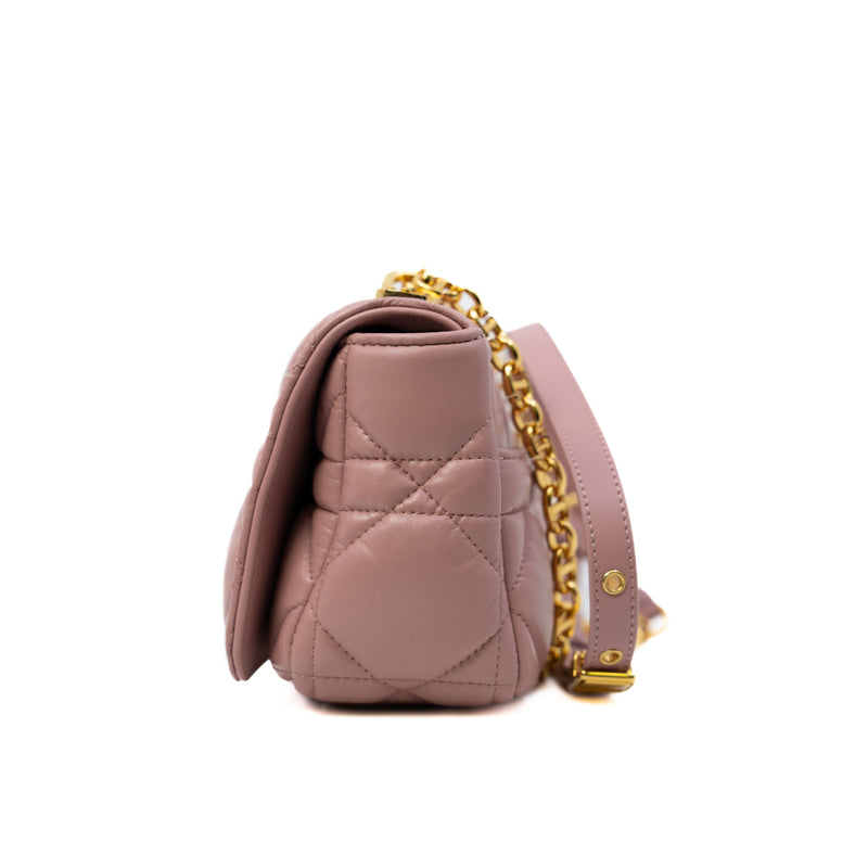 Small Caro In Nude Pink Cannage Lambskin Bag GHW - L'UXE LINK