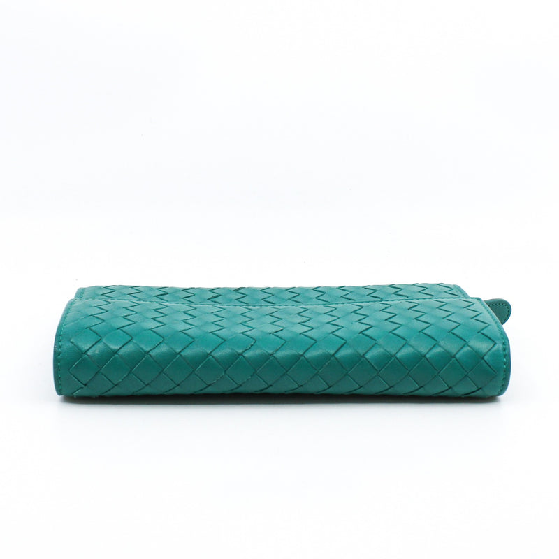 long  buckle wallet green - L'UXE LINK