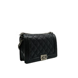 thumbnail New Medium Leboy In Black Aged Calfskin Leather Ruthenium Hardware Seri 18 - L'UXE LINK