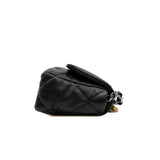 thumbnail 19 Black Quilted Shiny Lambskin Leather Handbag Multi Hardware Seri 31 - L'UXE LINK