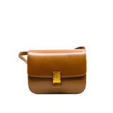 thumbnail Medium Camel Classic Box In Calfskin Leather Bag GHW - L'UXE LINK