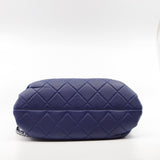 thumbnail Quilted Calfskin Leather Blue Hobo Bag SHW Seri 21 - L'UXE LINK