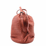 thumbnail Drawstring Tassel Bucket Bag Intrecciato Nappa pink Small - L'UXE LINK