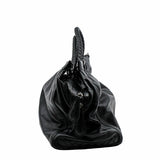 thumbnail RUCHED TOTE BAG leather black - L'UXE LINK