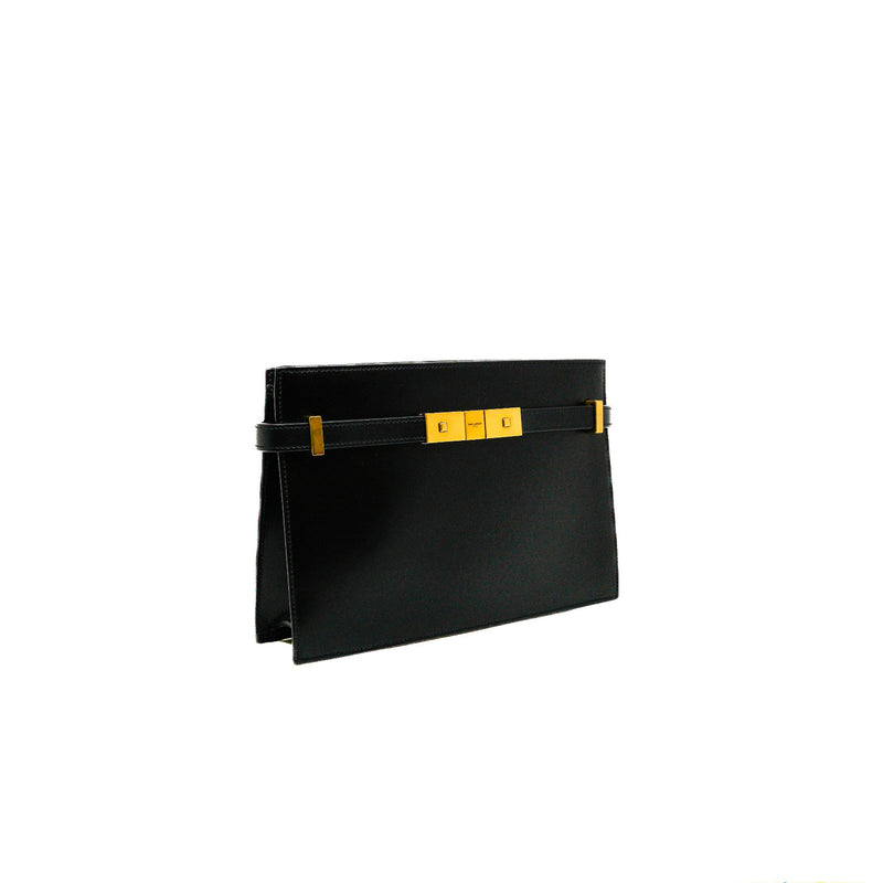 New Pochette Manhattan Black Leather Bag GHW - L'UXE LINK