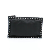 thumbnail Black Rockstud Studded Nylon Zip Pouch - L'UXE LINK