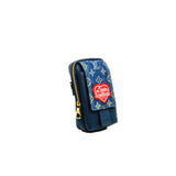 thumbnail Louis Vuitton x Nigo Denim/Leather In Navy Flap Double Phone Pouch GHW - L'UXE LINK