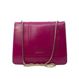 thumbnail Medium Serpenti Forever Pink Purple Leather Flap Bag GHW - L'UXE LINK