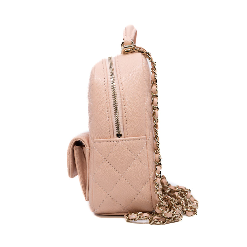 24C Caviar Mini Backpack/Crossbody Bag Light Pink GHW #XPA