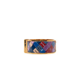 thumbnail Bolduc Au Carre Hinged Enamel Printed Wide Bracelet - L'UXE LINK