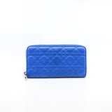 thumbnail Zip Around Escapade In Blue Lambskin Wallet PHW - L'UXE LINK